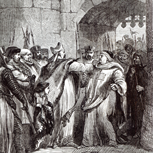 William Longchamp (d. 1197) and Hugh de Pudsey (1125-95) (engraving) (b / w photo)