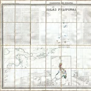 1852, Coello, Morata Case Map of the Philippines No. 3, topography, cartography, geography