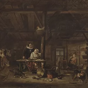 Govert Dircksz Camphuysen Interior Stable painting