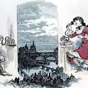 Courting by telephone across Paris, 1883