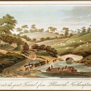 Entrance to Blisworth Tunnel, Grand Junction Canal, Northamptonshire, 1819. Artist: John Hassell