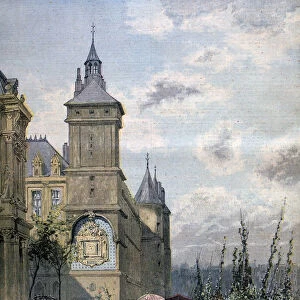 Flower market in spring, Paris, 1893. Artist: Henri Meyer
