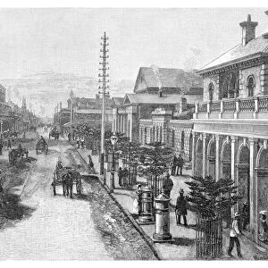 Hunter Street, Newcastle, New South Wales, Australia, 1886