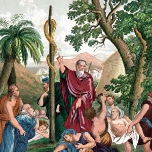 Moses and the brazen serpent, c1860