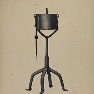 Oil Lamp, c. 1938. Creator: Walter Hochstrasser