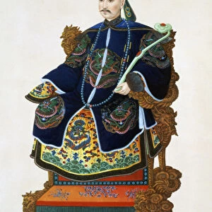 Portrait of a mandarin, China, 19th century