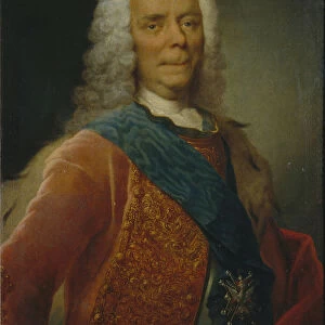 Portrait of Prince Vasili Vladimirovich Dolgorukov (1667-1746), before 1746. Artist: Grooth, Georg-Christoph (1716-1749)