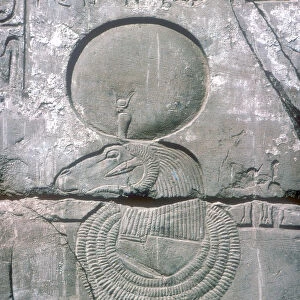 Relief showing the symbol of Amun-Ra, Temple of Amun, Karnak, Egypt