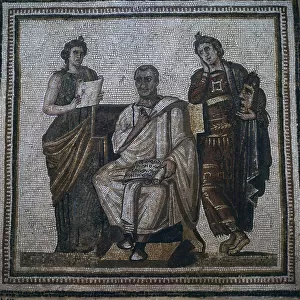 Roman mosaic of Virgil, 1st century
