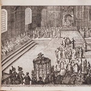 A scene at the royal court of Tsar Alexis Mikhailovich, 1677. Artist: Hooghe, Romeyn de (1645-1708)