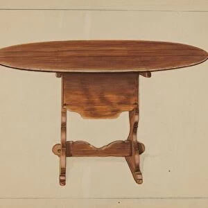 Tip Table (Hutch), c. 1936. Creator: Nicholas Gorid