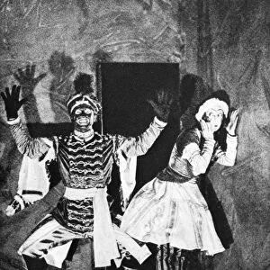 Vaslav Nijinsky, Russian ballet dancer, in Petrushka, Paris, 1912, (1930)