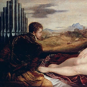 Venus with the Organ Player, c. 1550. Artist: Titian (1488-1576)