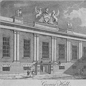 Front view of Grocers Hall, City of London, 1812