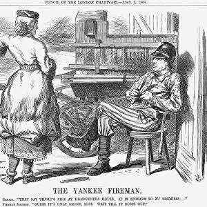 The Yankee Fireman, 1866. Artist: John Tenniel