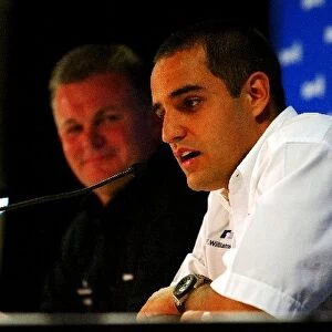 Formula One World Championship: Greg Fisher, Allianz Australias Chief General Manager Broker And Agency Division, and Juan Pablo Montoya