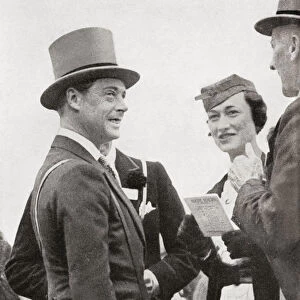 The Prince Of Wales, Later King Edward Viii, At Ascot Races With Wallis Simpson In 1935. Edward Viii, Edward Albert Christian George Andrew Patrick David, Later The Duke Of Windsor, 1894