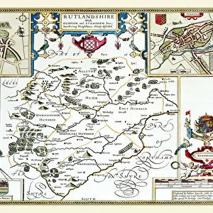 Old County Map of Rutlandshire 1611 by John Speed