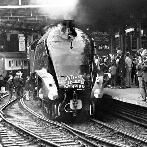 Steam engine No. 4498 the Sir Nigel Gresley at Newcastle Station on 12th June 1972