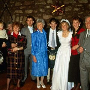 TV Presenter Magnus Magnusson seen here at his daughters Margaret Magnusson wedding to