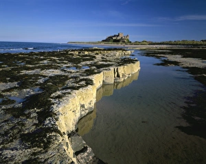 <b class=qtipBold><figcaption>Bamburgh Castle</figcaption></b><br>Low tide at Bamburgh Castle on the Northumberland Coast on a day in late summer<br><em>© Paul Felix Photography Twelve Beacon Park Pelynt nr Looe Cornwall PL13 2PQ photos@paulfelix.co.uk 01503 221069</em> Bamburgh Castle