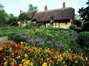 <b class=qtipBold><figcaption>Shottery</figcaption></b><br>The thatched cottage once the home Anne Hathaway the wife of William Shakespeare in the village Shottery near Stratford upon Avon.<br><em>© Paul Felix Photography Twelve Beacon Park Pelynt nr Looe Cornwall PL13 2PQ photos@paulfelix.co.uk 01503 221069</em> Shottery