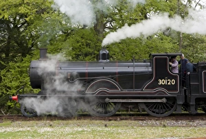 <b class=qtipBold><figcaption>Steam Power</figcaption></b><br>An old Express Steam Engine 30120 on the Bodmin & Wenford Railway at Bodmin Parkway station in Cornwall England, Its a LSWR Class T9 Greyhound 4-4-0, built in1899 and was used on the Plymouth Line.<br><em>© Paul Felix Photography Twelve Beacon Park Pelynt nr Looe Cornwall PL13 2PQ England</em> Steam Power