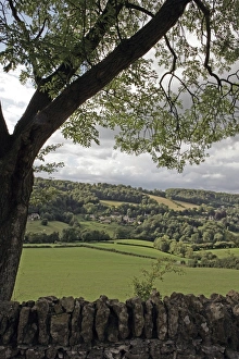 Cotswold countryside/valley near cotswold village slad summers day Cotswold countryside/valley near cotswold village slad summers day