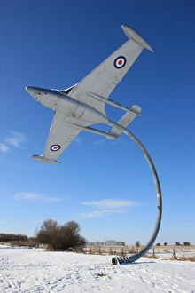 <b class=qtipBold><figcaption>Wantage</figcaption></b><br>An early Jet fighter a de Havilland DH 112 Venom at Grove technology park, once a RAF base at Wantage, Oxfordshire. UK<br><em>© Paul Felix Photography Twelve Beacon Park Pelynt nr Looe Cornwall PL13 2PQ photos@paulfelix.co.uk 01503 221069</em> Wantage
