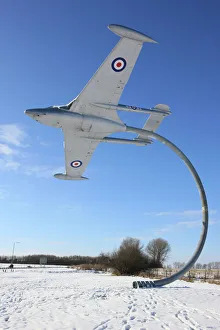 <b class=qtipBold><figcaption>Wantage</figcaption></b><br>An early Jet fighter a de Havilland DH 112 Venom at Grove technology park, once a RAF base at Wantage, Oxfordshire. UK<br><em>© Paul Felix Photography Twelve Beacon Park Pelynt nr Looe Cornwall PL13 2PQ photos@paulfelix.co.uk 01503 221069</em> Wantage